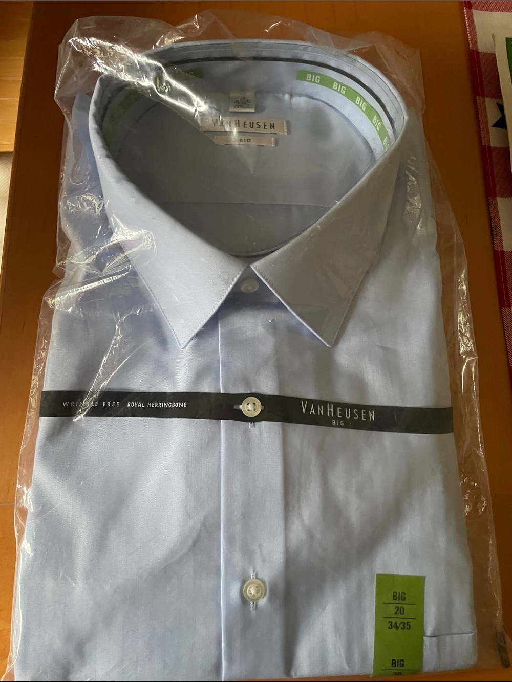 Van Heusen Light Blue Men's Dress Shirt - Classic Point Collar